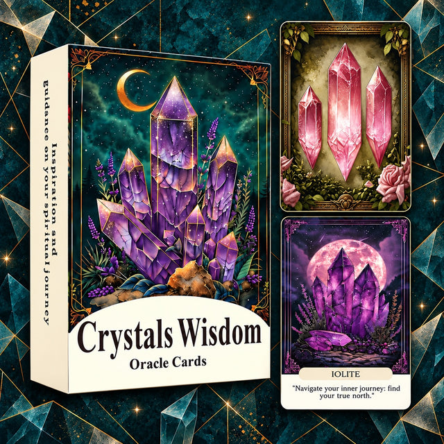 Crystals Wisdom Oracle — Crystal-Inspired Oracle Cards for Intuition and Self-Reflection