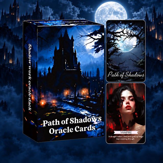 Path of Shadows Oracle — Gothic Fantasy Oracle Cards for Shadow Work and Self-Reflection