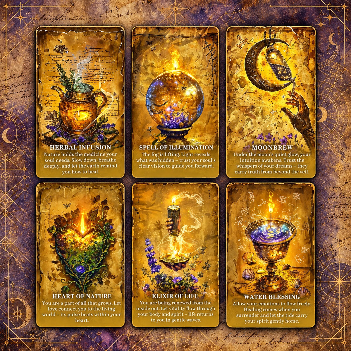Grimoire of Shadows Oracle — Mystical Oracle Cards for Shadow Work and Self-Reflection
