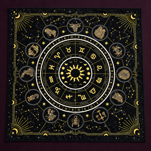 Sun and Zodiac Tarot Cloth — Energy Collector