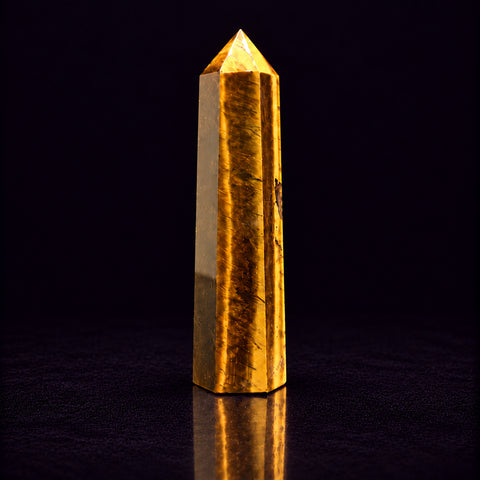 Tiger’s Eye Crystal Tower — Courage and Energy Amplification