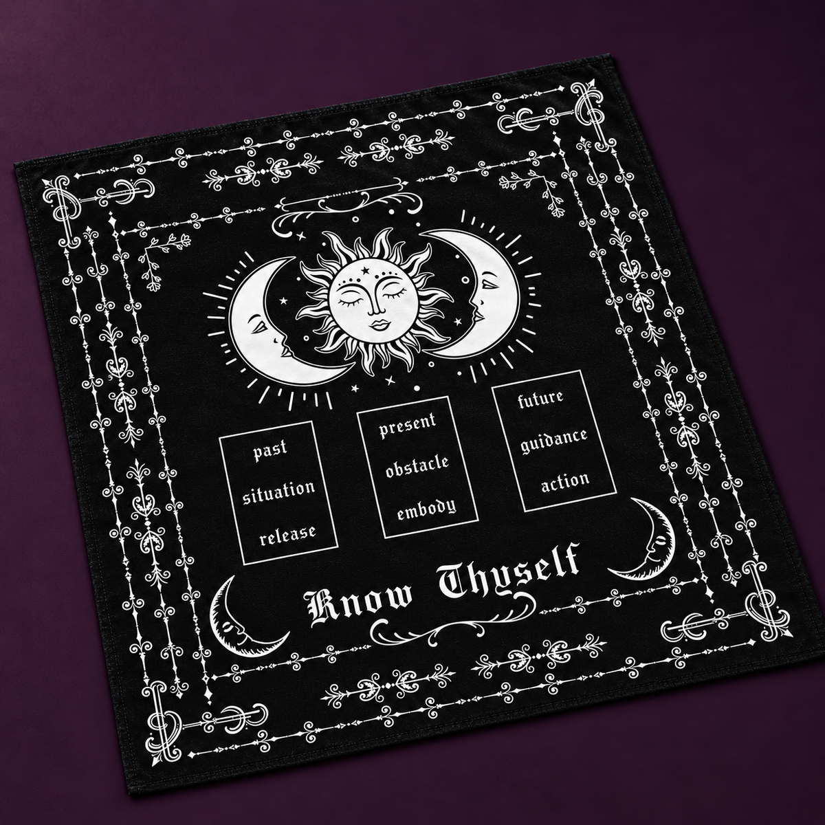 Know Thyself Sun and Moon Tarot Cloth – Energy Collector