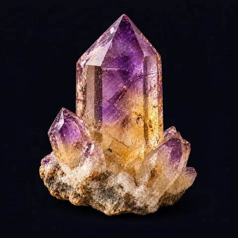 Ametrine — AI mineral illustration