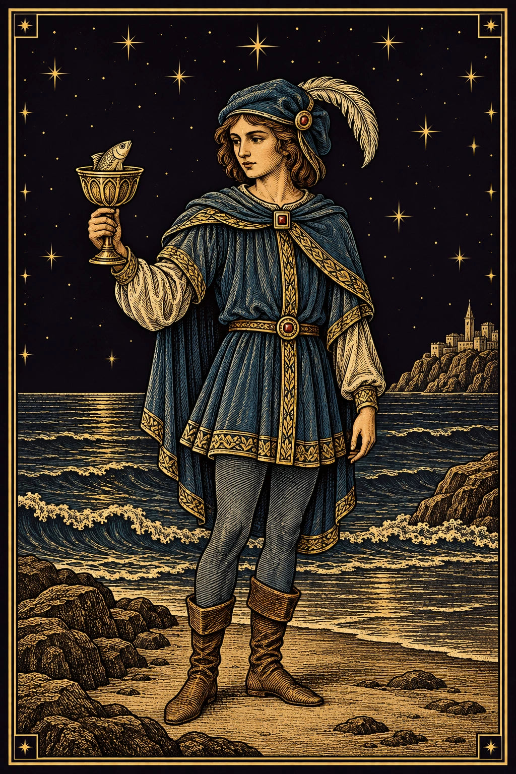Page of Cups from our celestial tarot deck