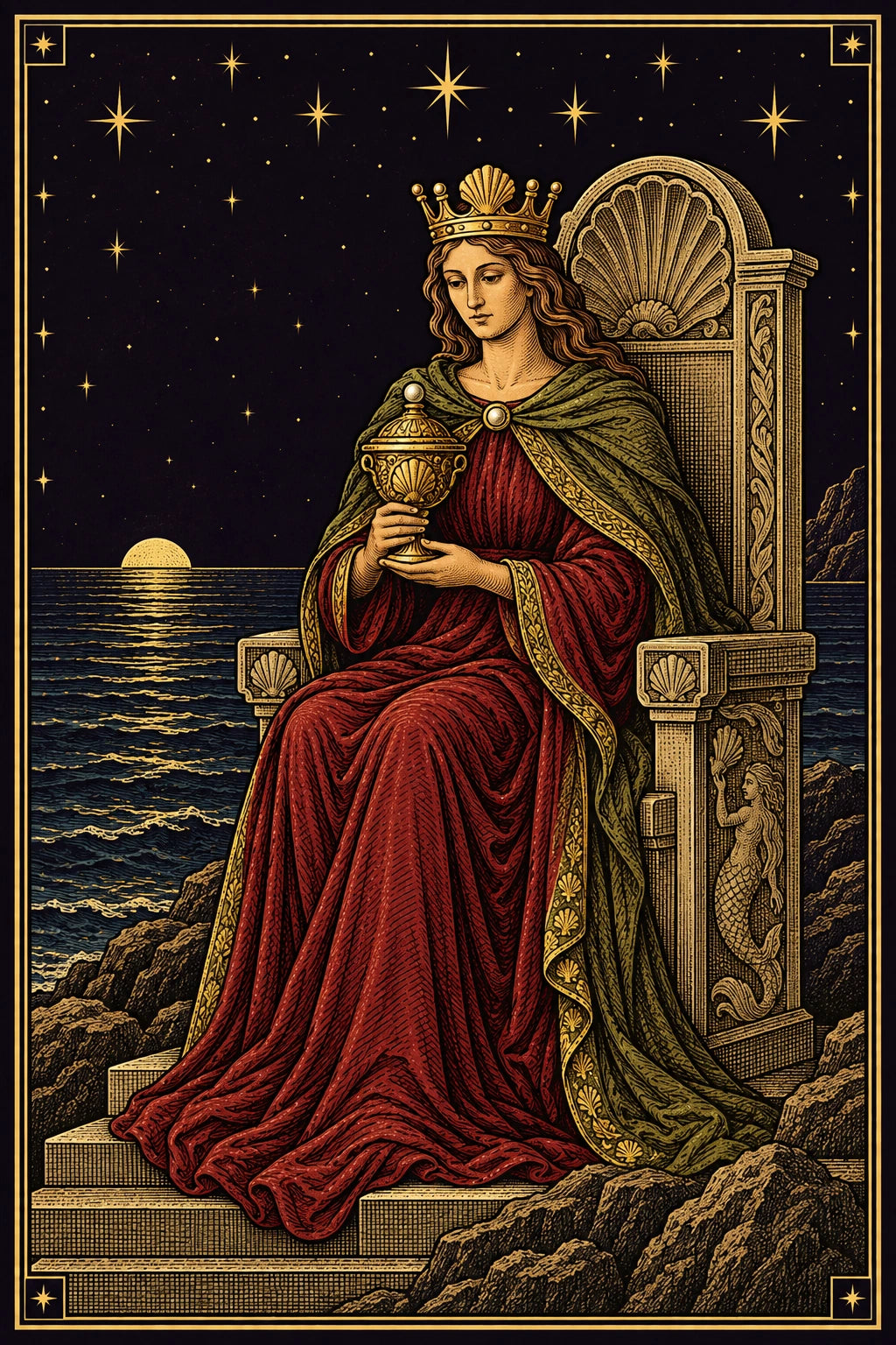 Queen of Cups from our celestial tarot deck
