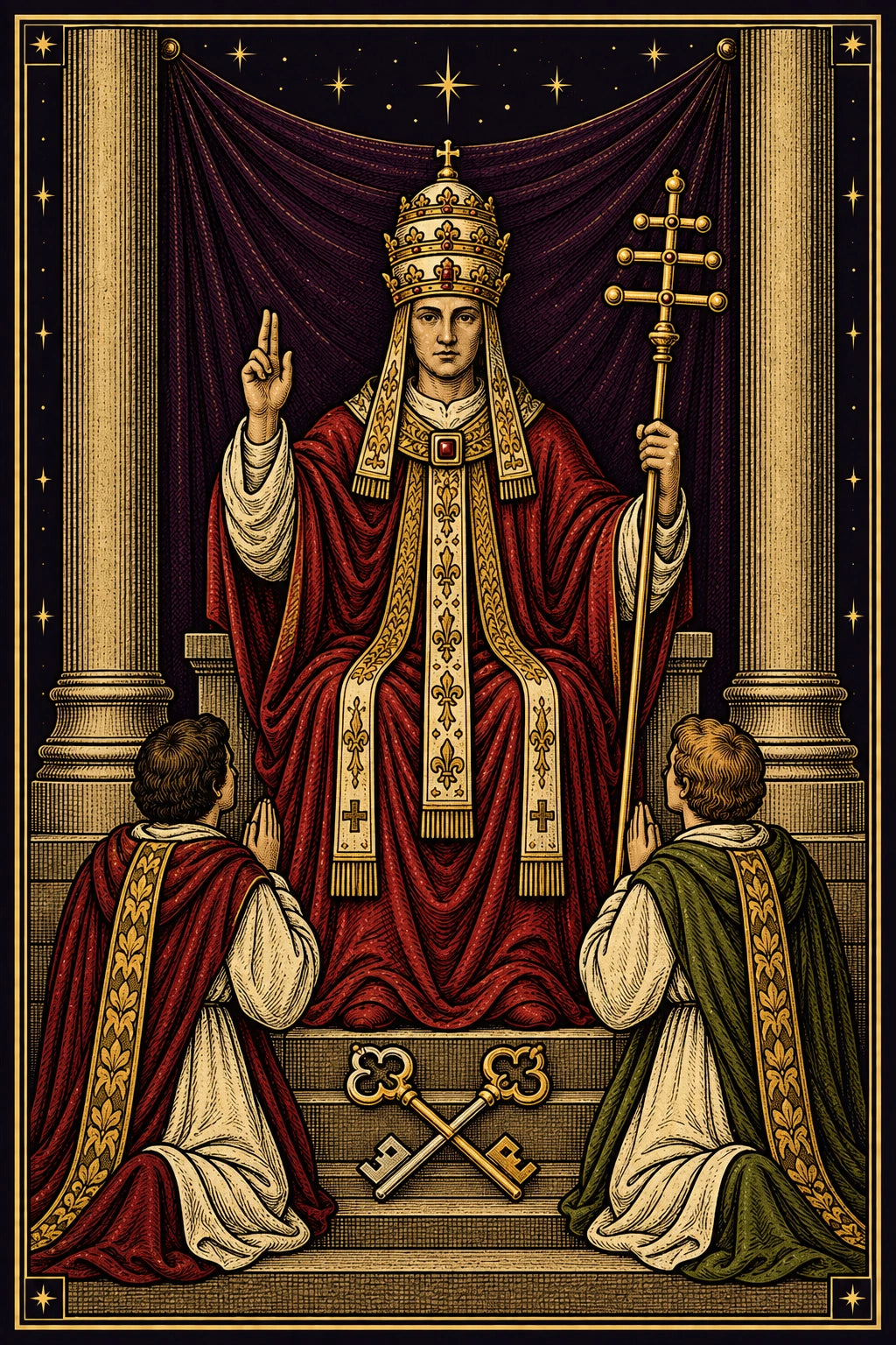 The Hierophant from our celestial tarot deck