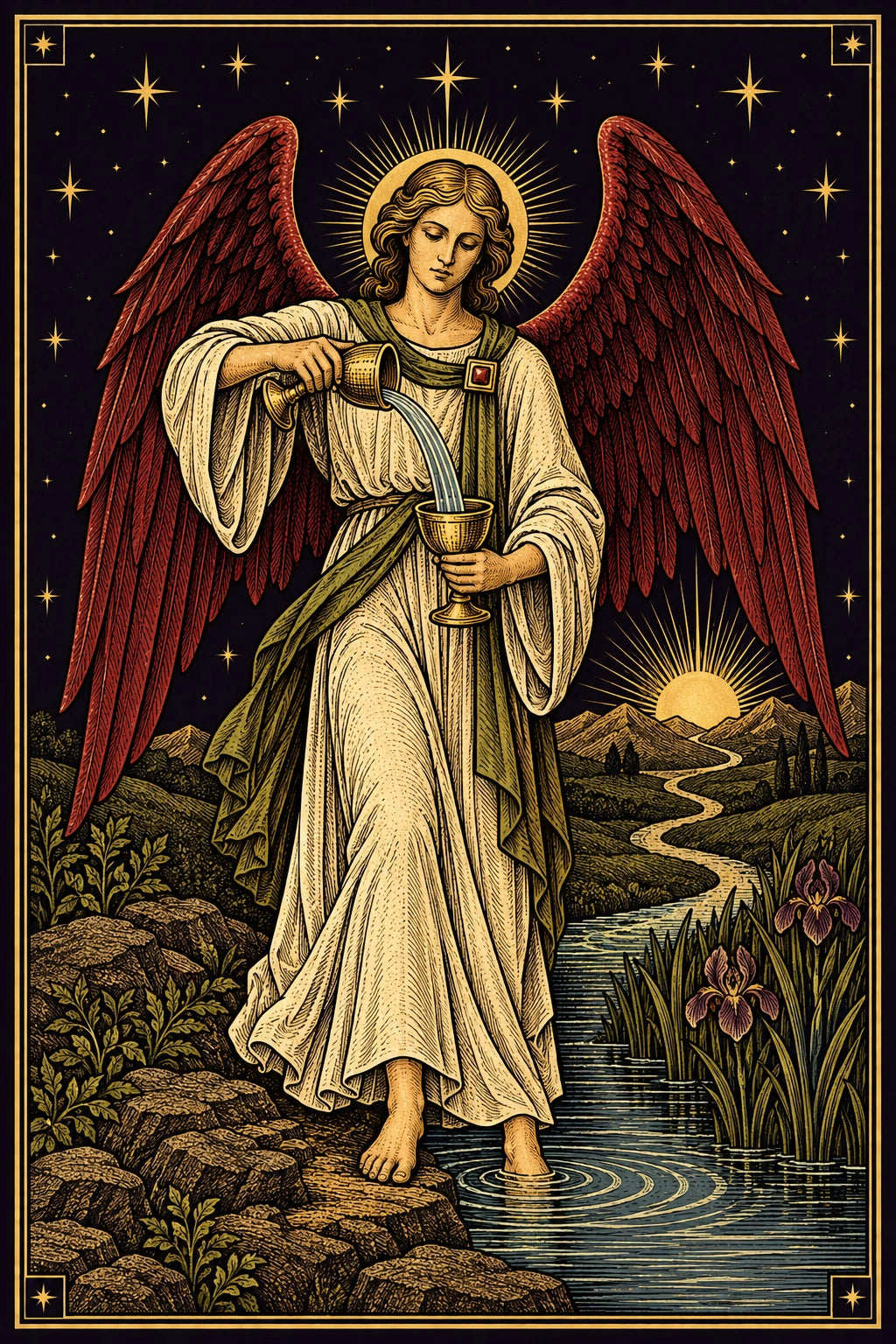 Temperance from our celestial tarot deck
