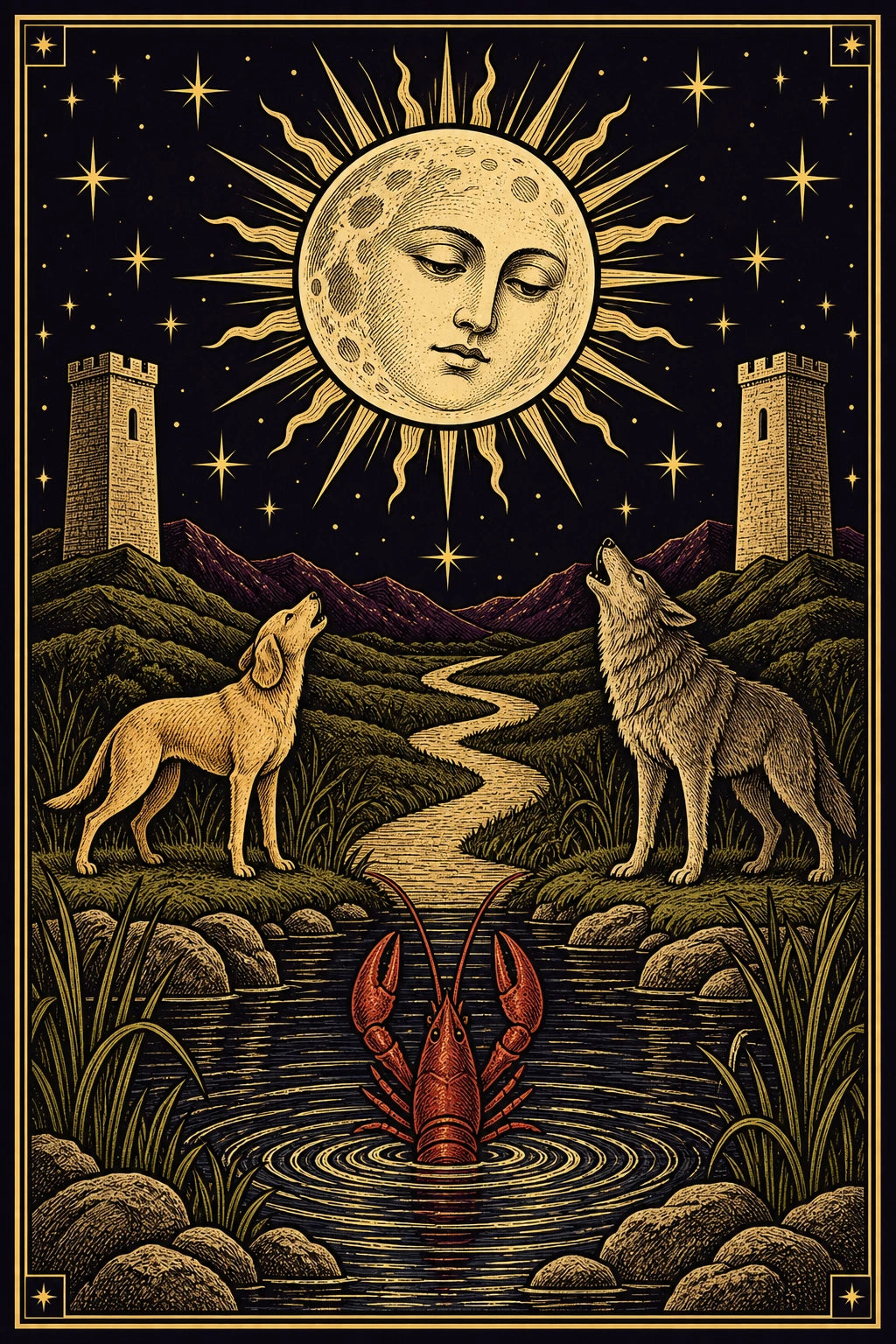 The Moon from our celestial tarot deck