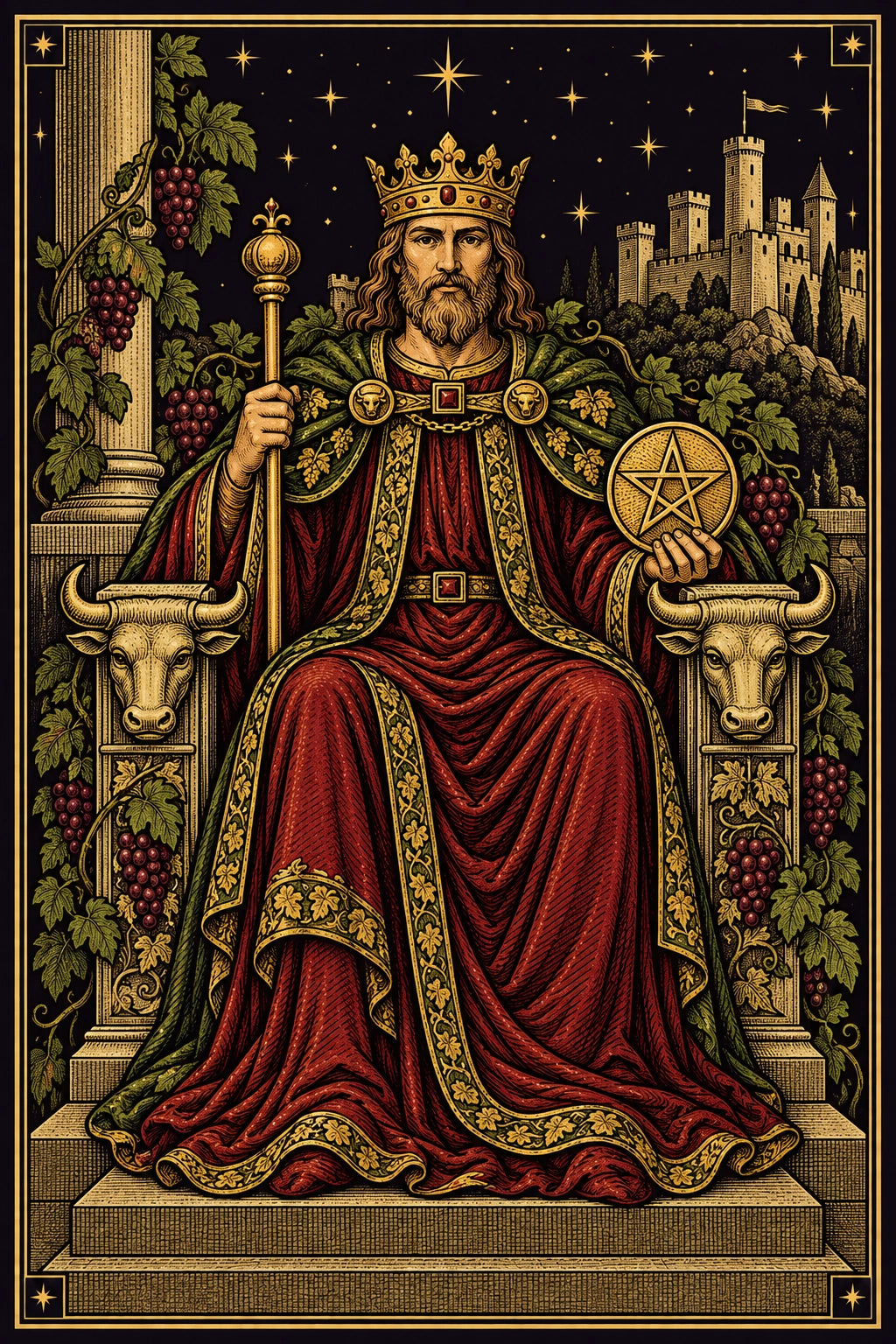 King of Pentacles from our celestial tarot deck