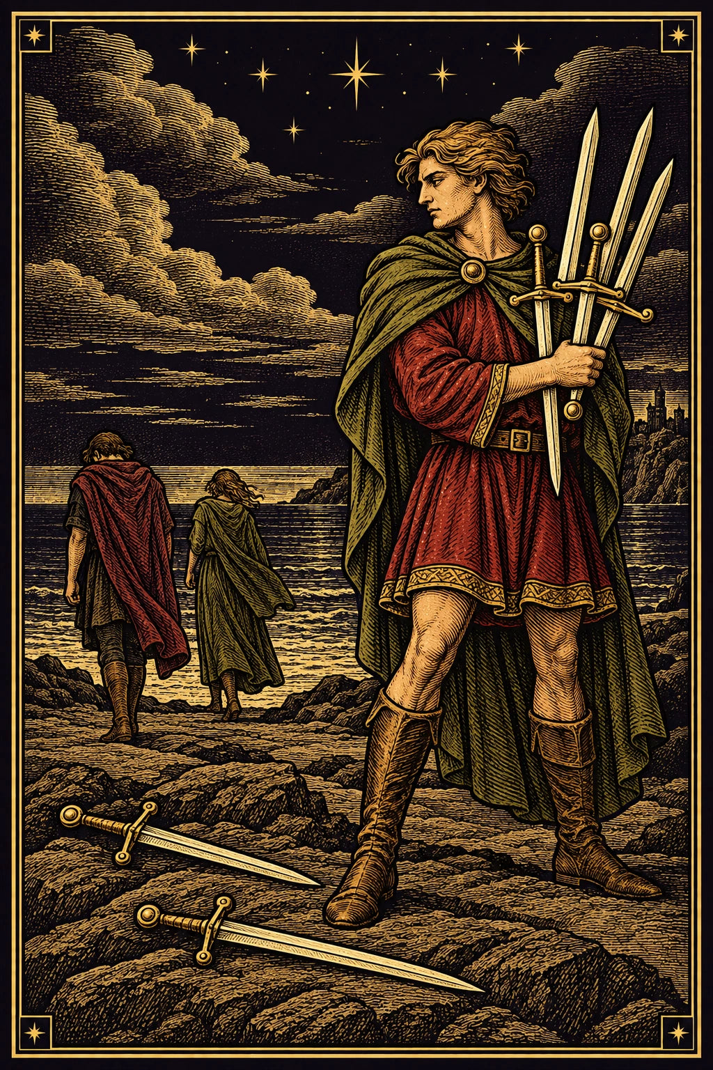 Five of Swords from our celestial tarot deck