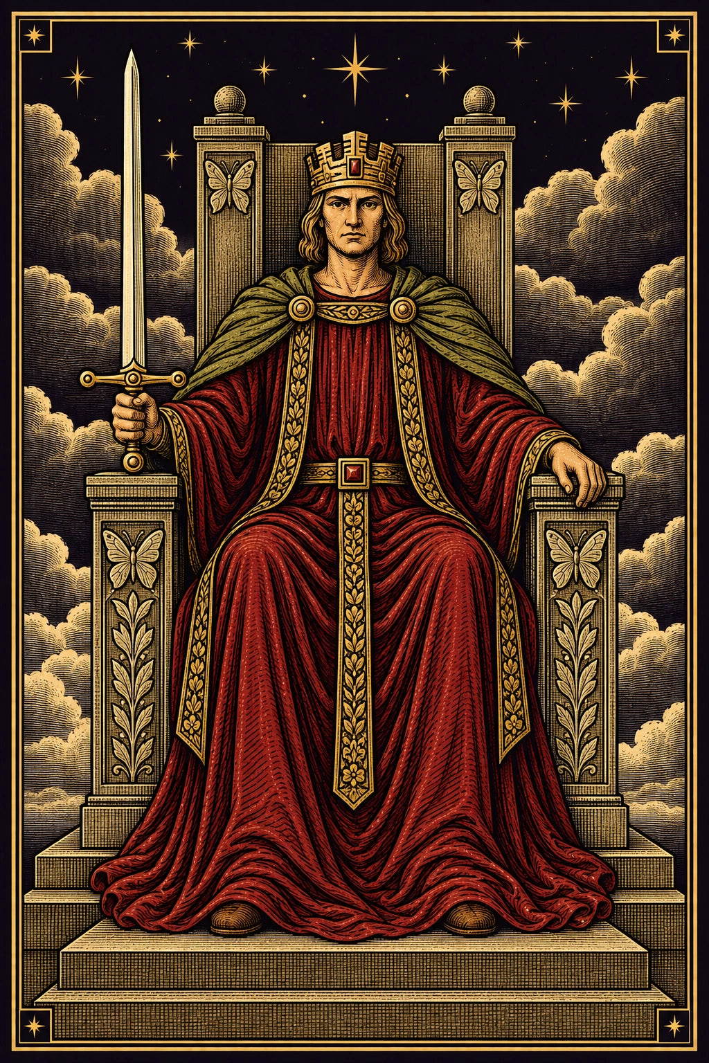 King of Swords from our celestial tarot deck