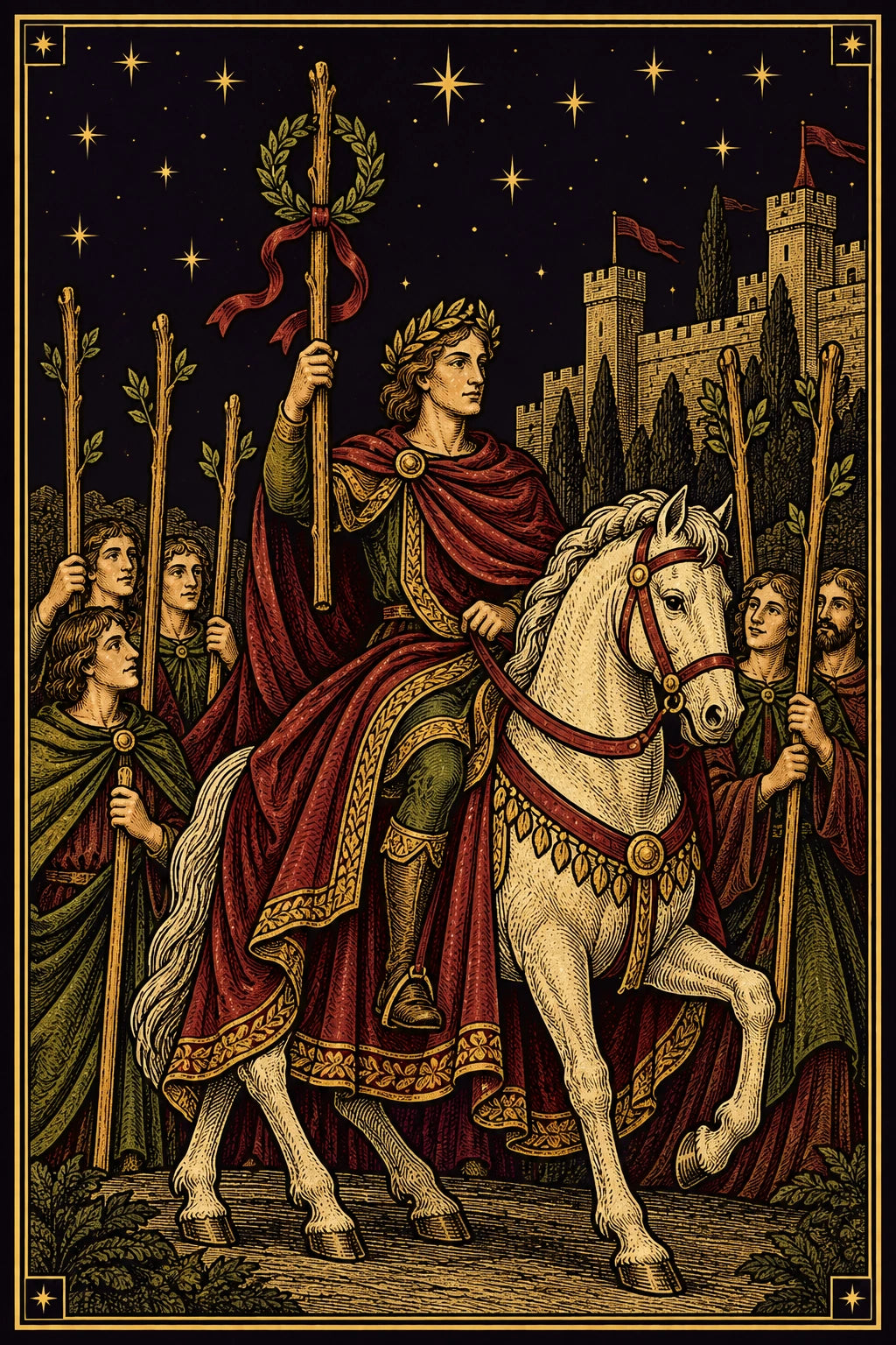 Six of Wands from our celestial tarot deck