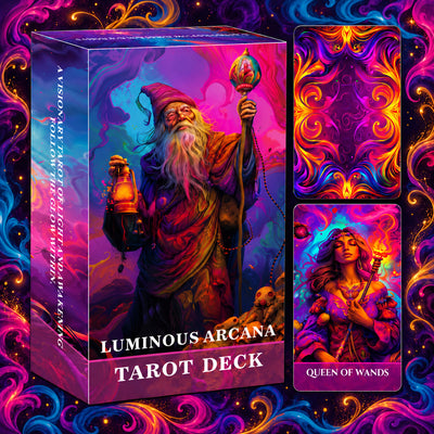 Luminous Arcana Tarot — Psychedelic Fantasy Tarot Cards for Creativity and Self-Reflection
