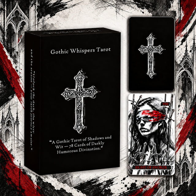 Gothic Whispers Tarot Deck — Dark Fantasy Tarot for Shadow Work & Self-Discovery