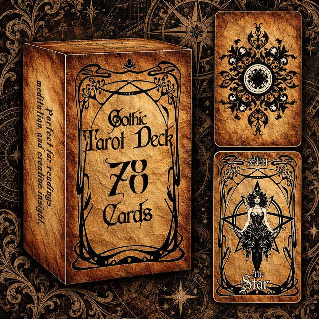 Gothic Tarot Deck — Vintage Occult Tarot Cards for Self-Discovery & Reflection