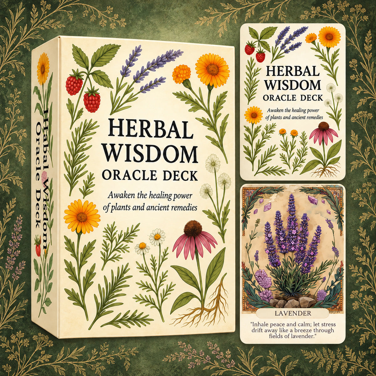 Herbal Wisdom Oracle — Botanical Oracle Cards for Calm and Self-Reflection