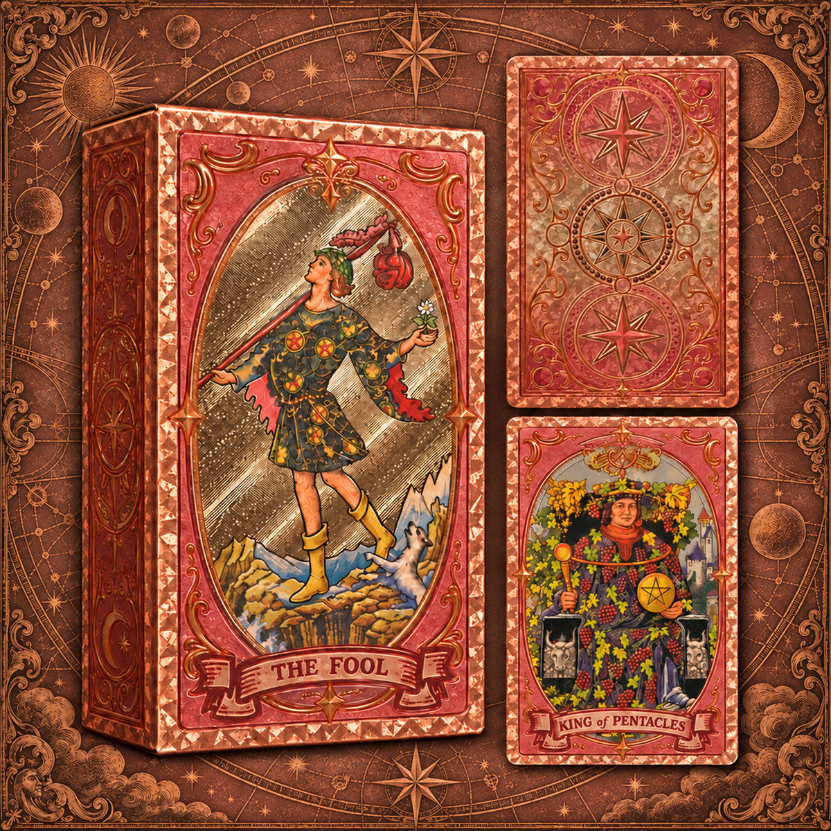 Triple Star Tarot — Embossed Metallic Tarot Cards for Inspiration and Direction
