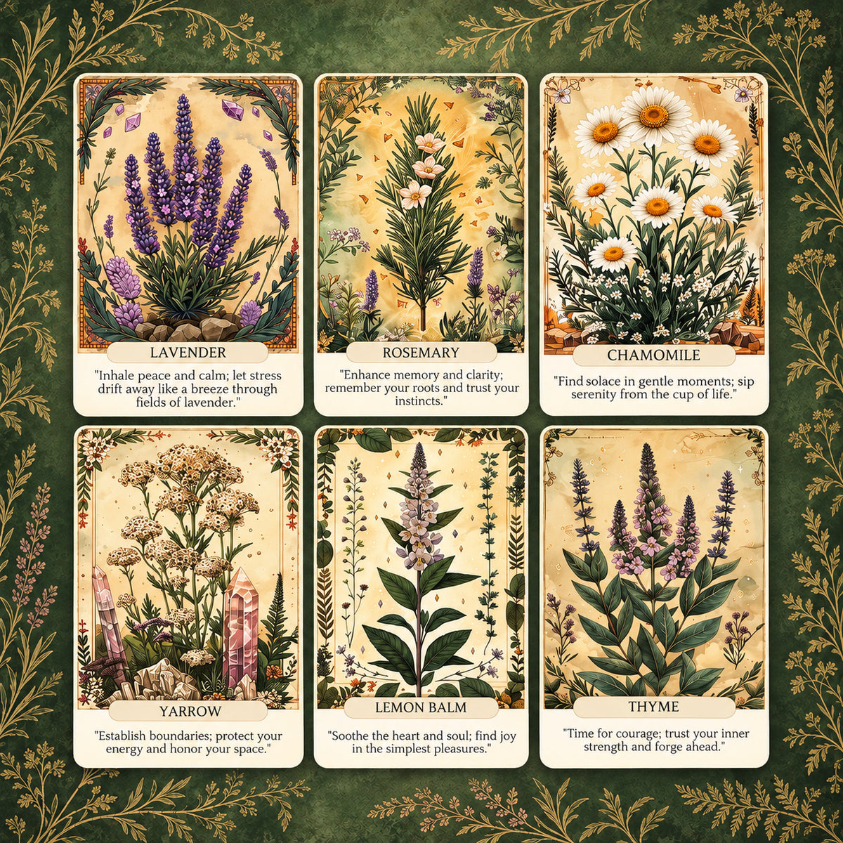 Herbal Wisdom Oracle — Botanical Oracle Cards for Calm and Self-Reflection