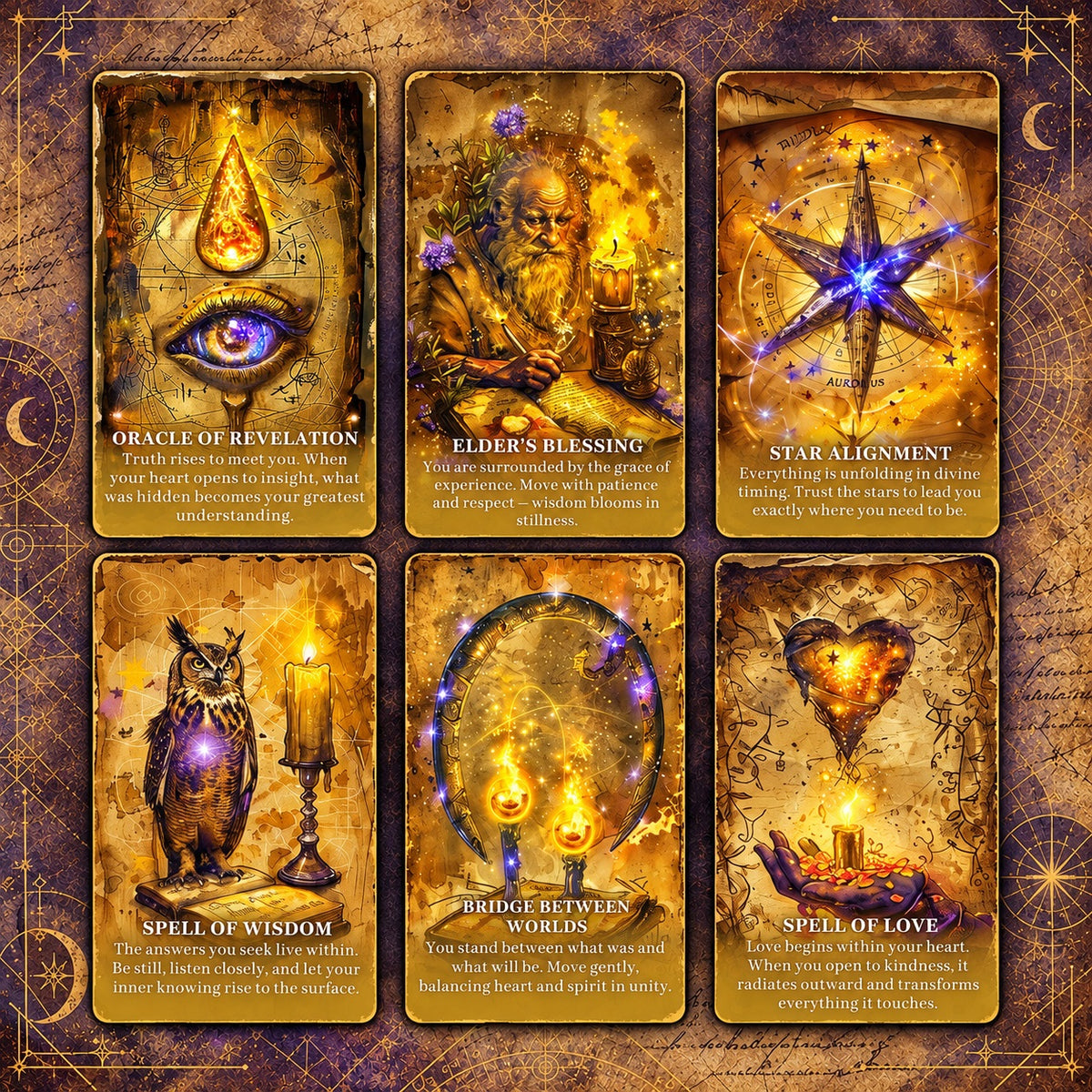 Grimoire of Shadows Oracle — Mystical Oracle Cards for Shadow Work and Self-Reflection