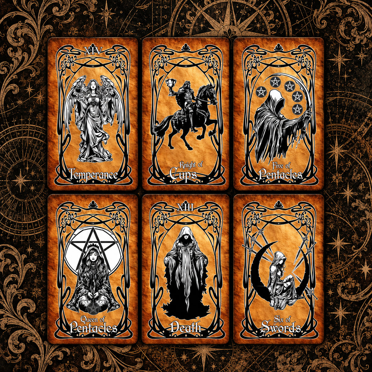 Gothic Tarot Deck — Vintage Occult Tarot Cards for Self-Discovery & Reflection