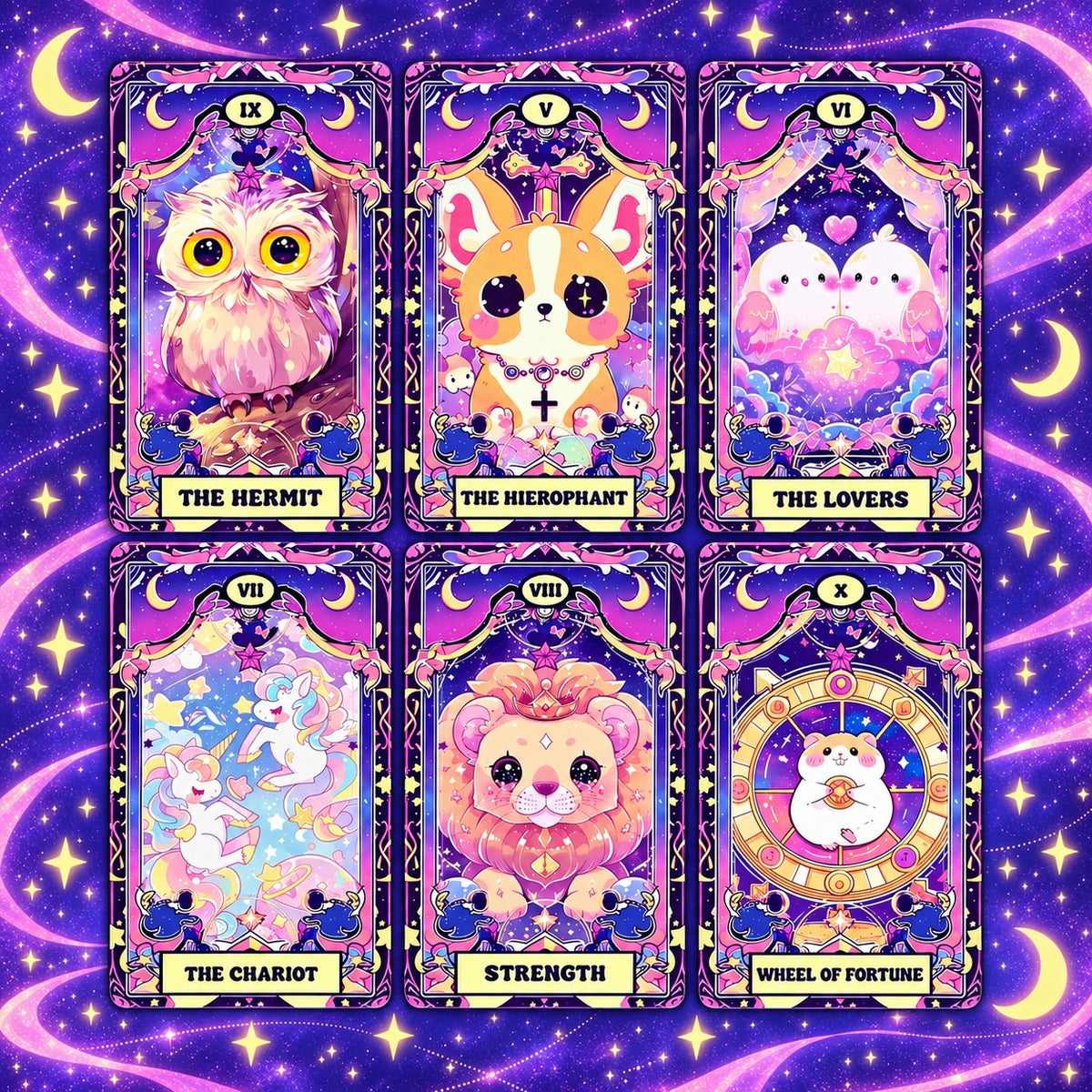 Kawaii Animal Tarot — Cute Animal Tarot Cards for Self-Love and Self-Reflection