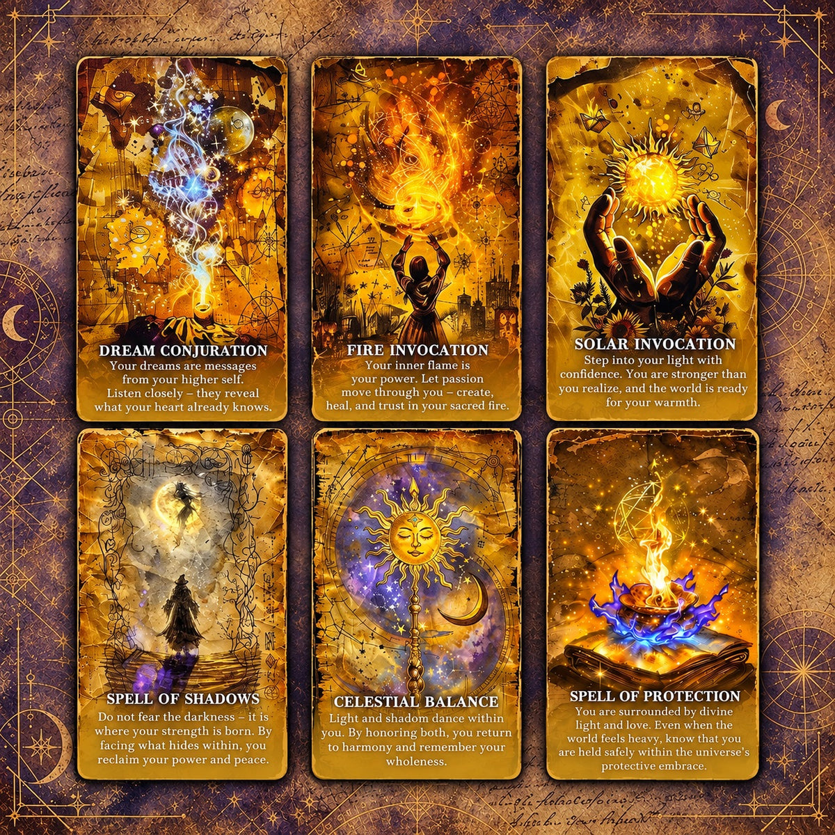 Grimoire of Shadows Oracle — Mystical Oracle Cards for Shadow Work and Self-Reflection