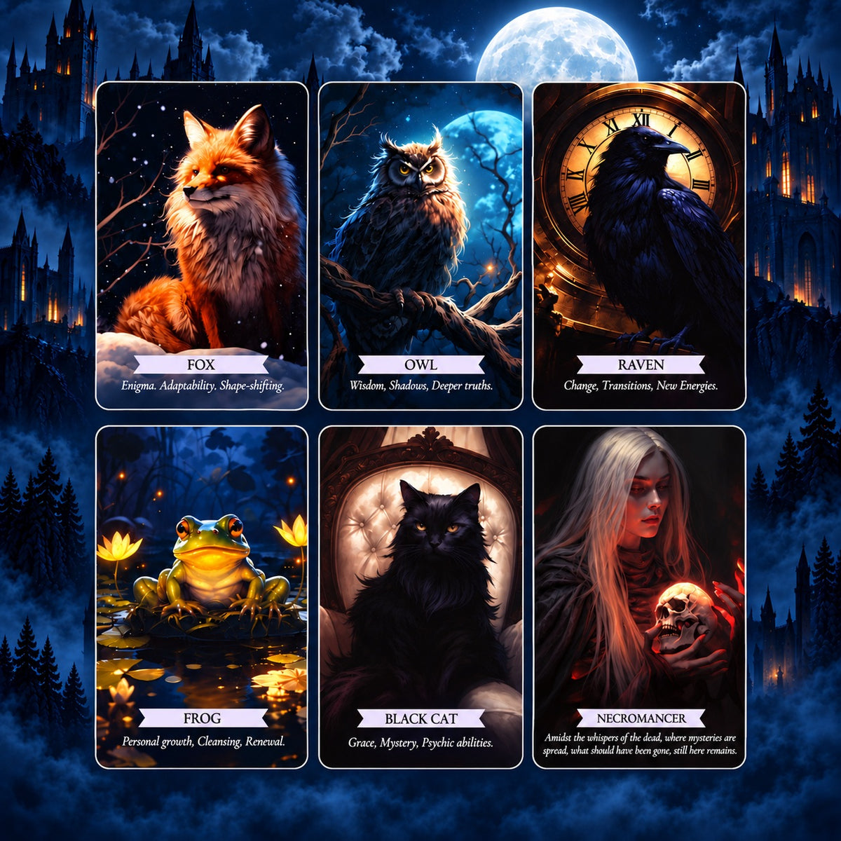 Path of Shadows Oracle — Gothic Fantasy Oracle Cards for Shadow Work and Self-Reflection