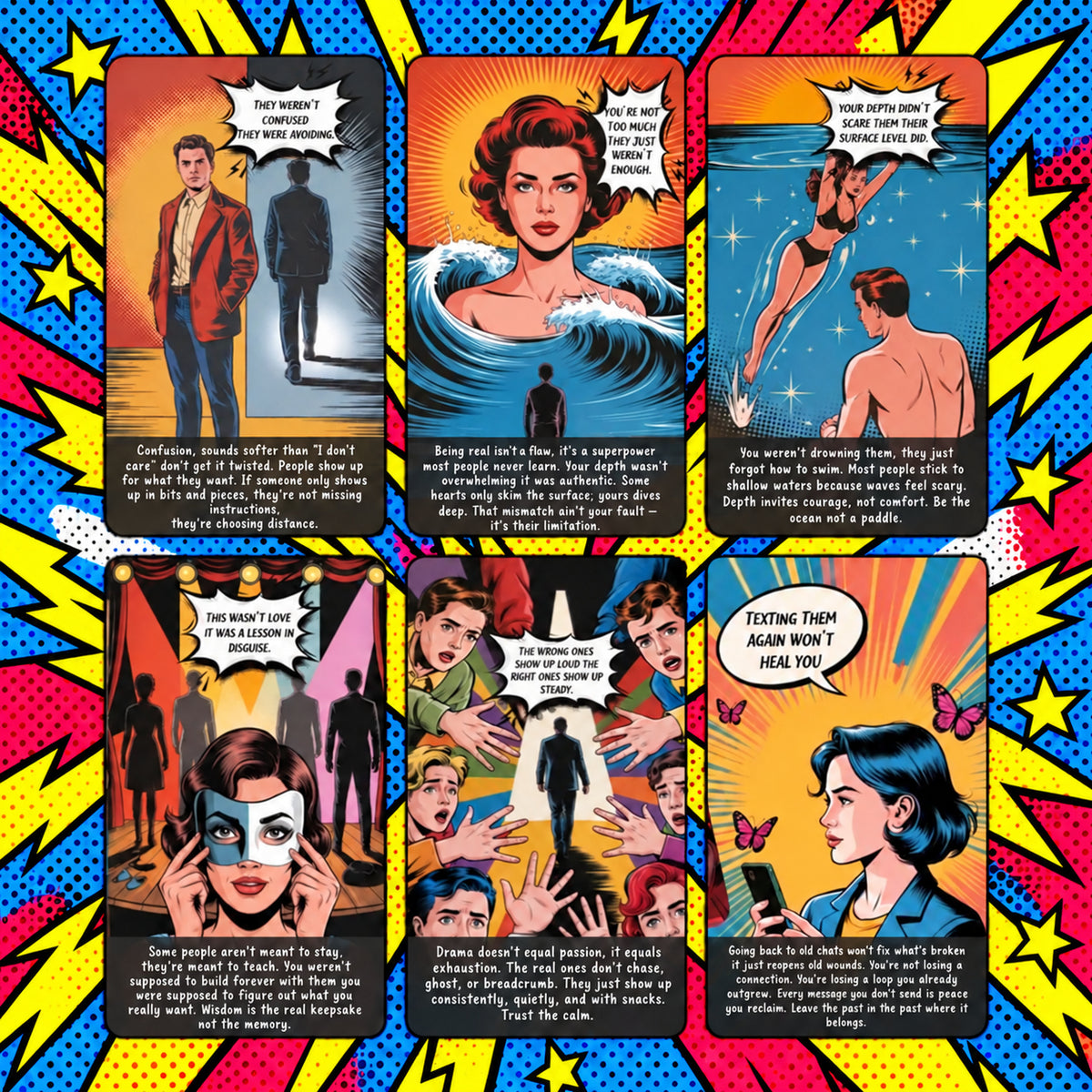 Awaken Your True Oracle Cards — Pop Art Oracle Deck for Self-Worth, Healing & Personal Growth