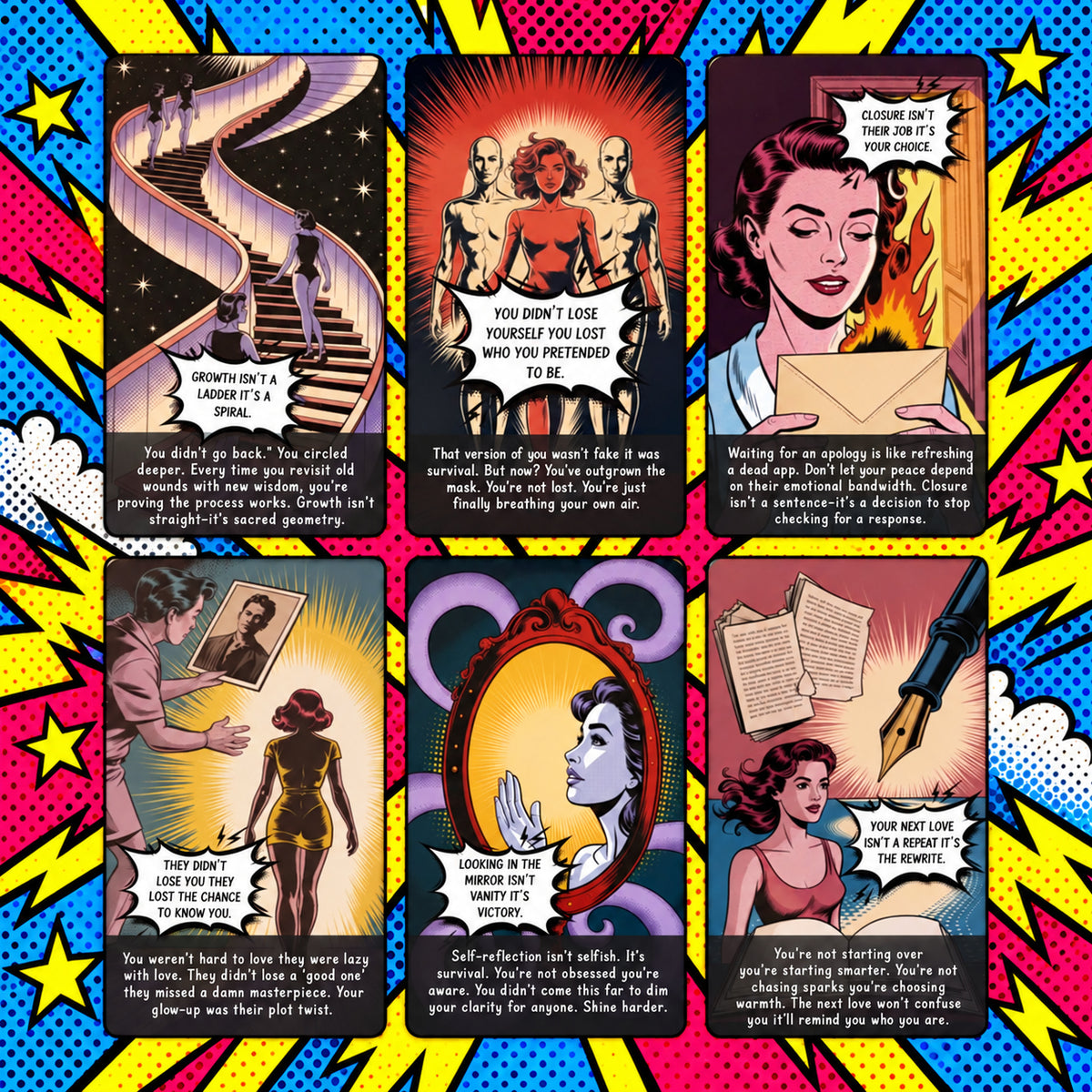Awaken Your True Oracle Cards — Pop Art Oracle Deck for Self-Worth, Healing & Personal Growth