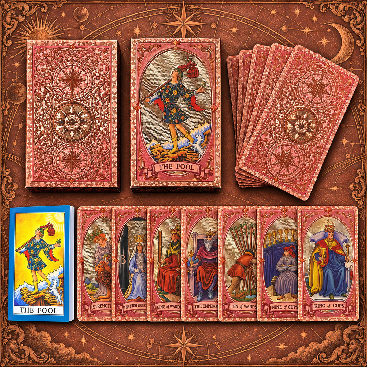 Triple Star Tarot — Embossed Metallic Tarot Cards for Inspiration and Direction