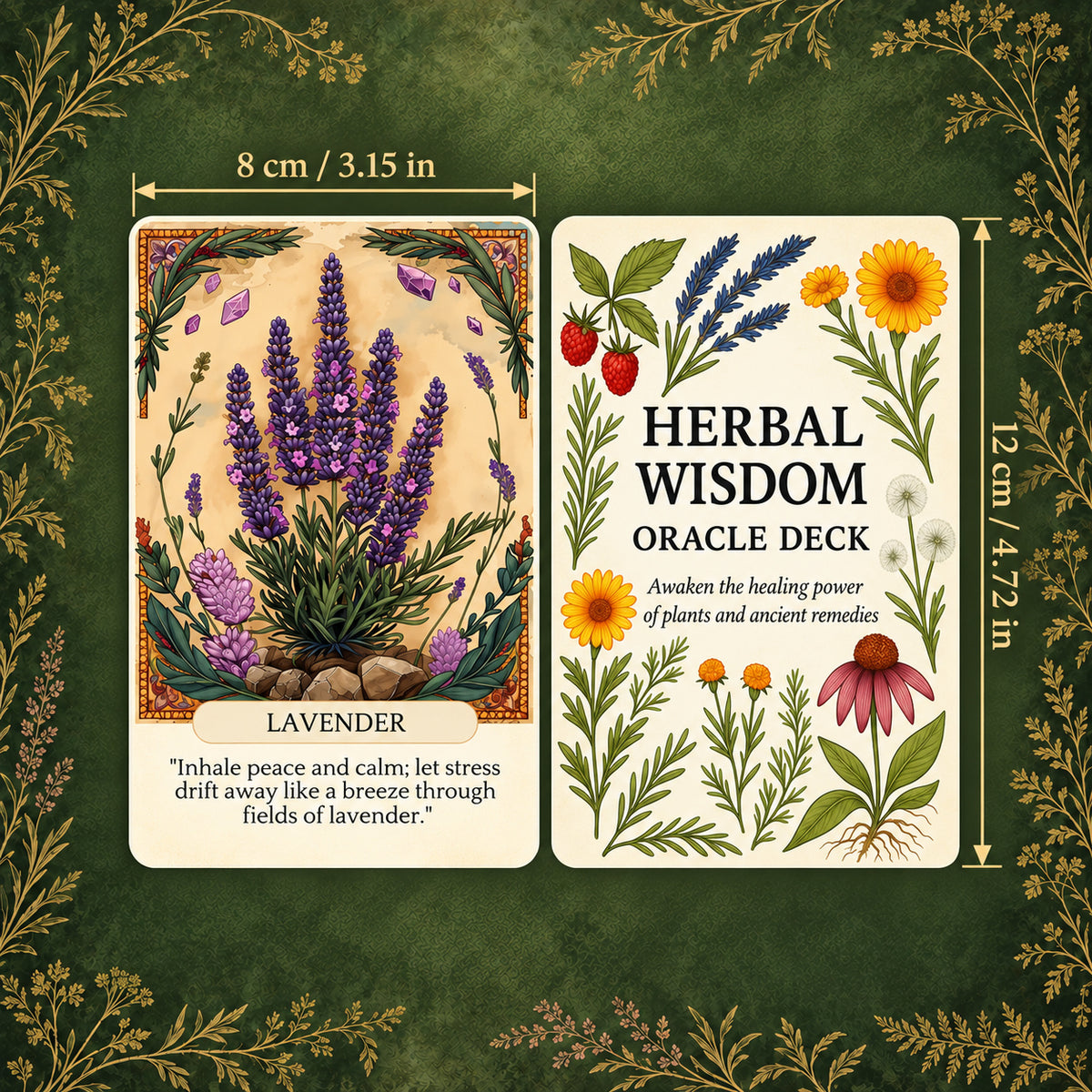 Herbal Wisdom Oracle — Botanical Oracle Cards for Calm and Self-Reflection