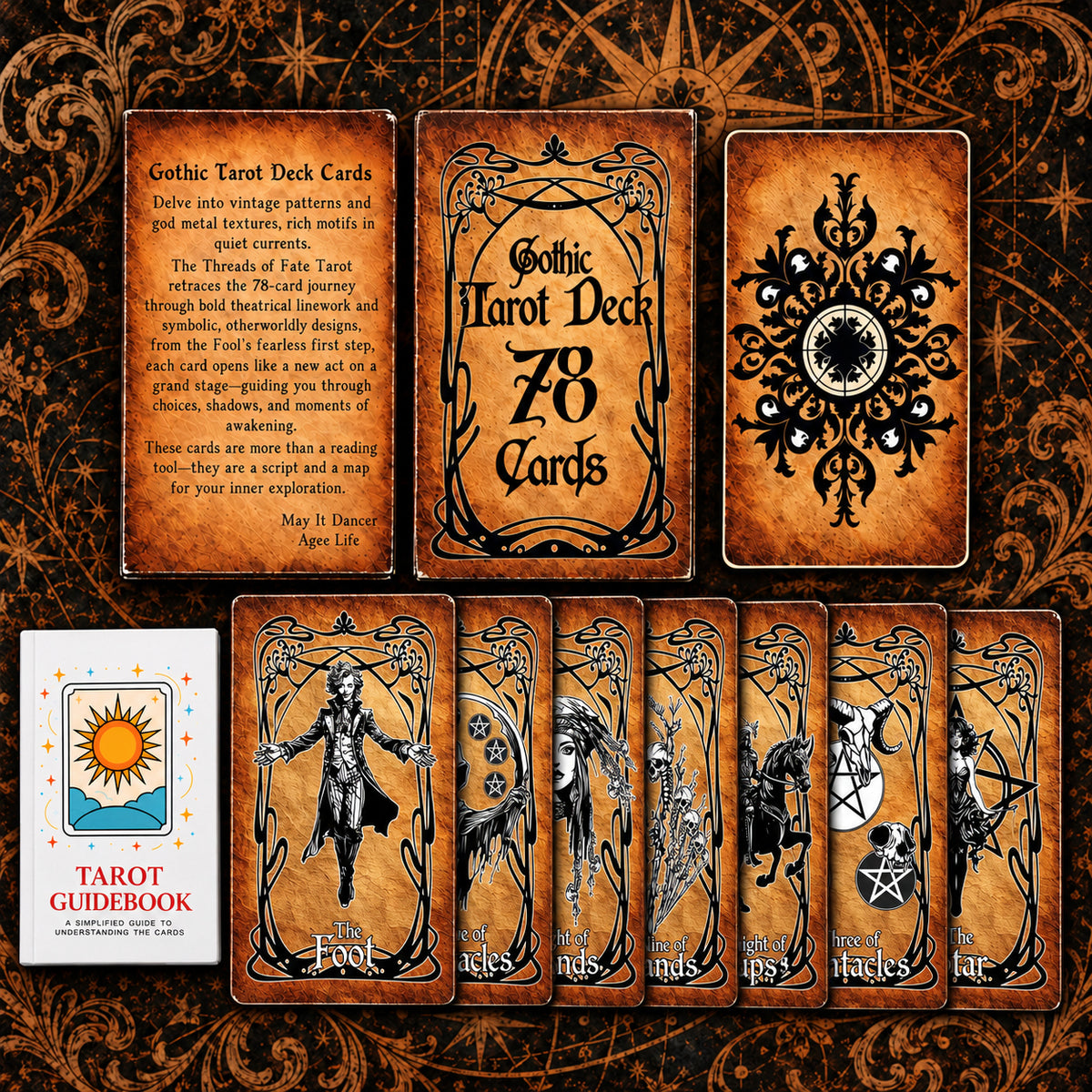 Gothic Tarot Deck — Vintage Occult Tarot Cards for Self-Discovery & Reflection
