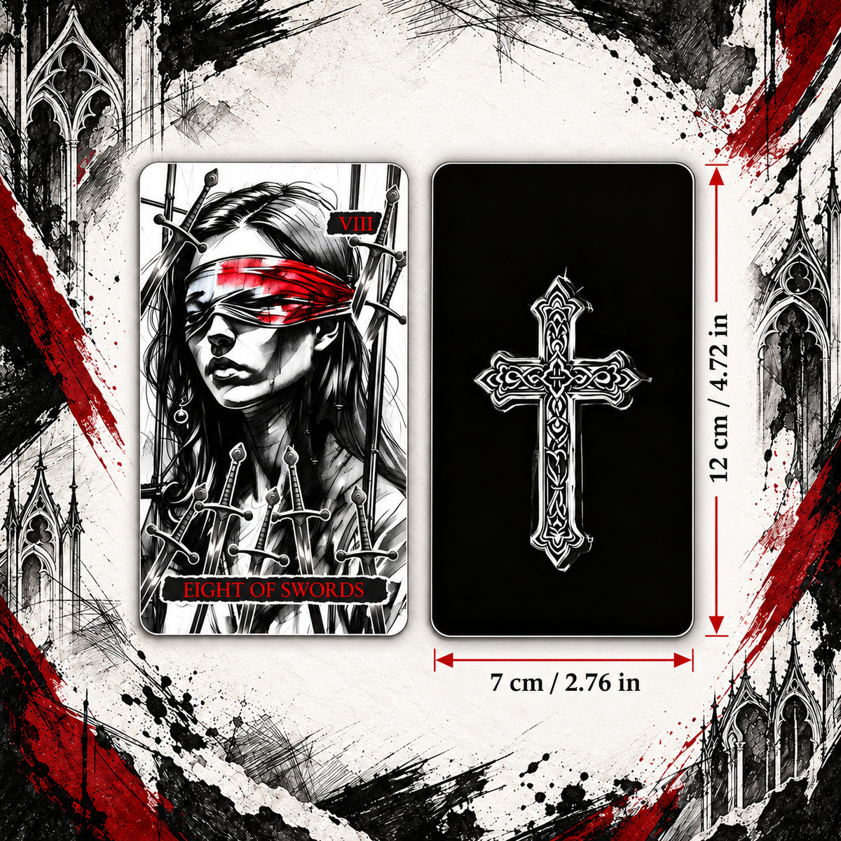 Gothic Whispers Tarot Deck — Dark Fantasy Tarot for Shadow Work & Self-Discovery