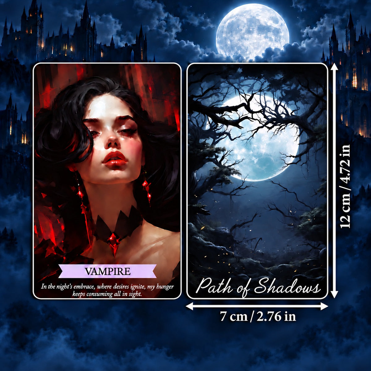 Path of Shadows Oracle — Gothic Fantasy Oracle Cards for Shadow Work and Self-Reflection