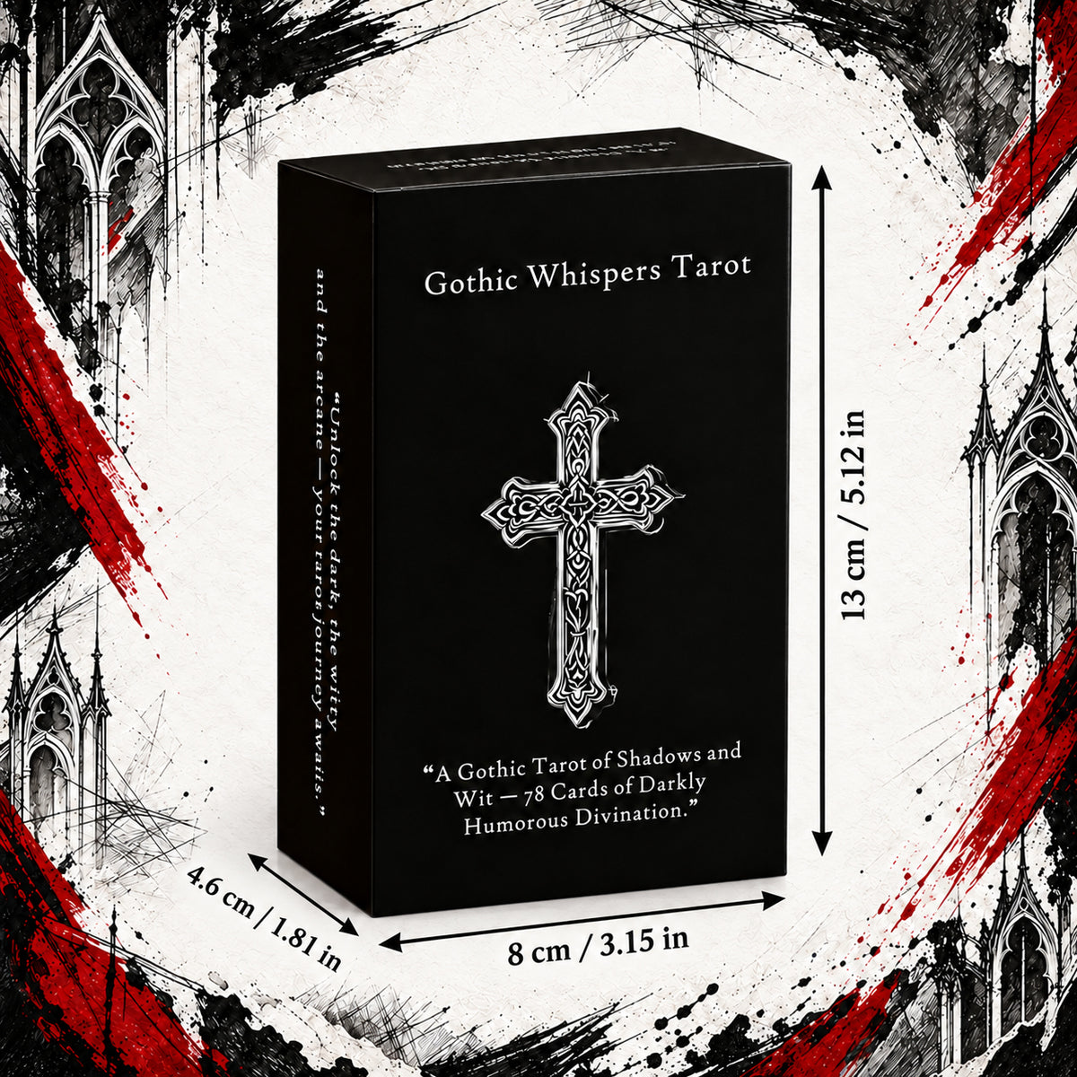 Gothic Whispers Tarot Deck — Dark Fantasy Tarot for Shadow Work & Self-Discovery