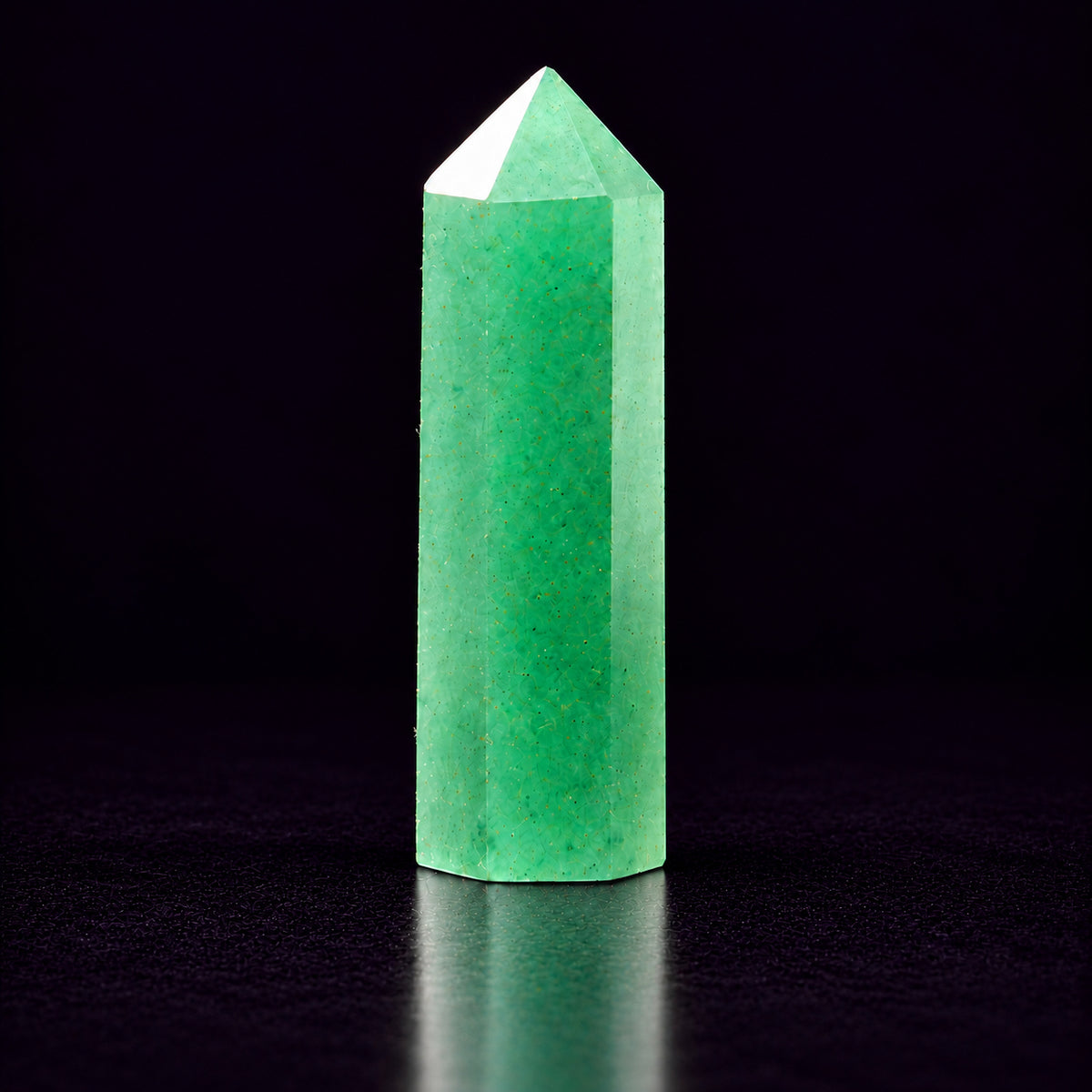 Green Aventurine Crystal Tower — Opportunity and Energy Amplification