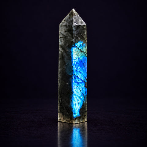 Labradorite Crystal Tower — Transformation and Energy Amplification