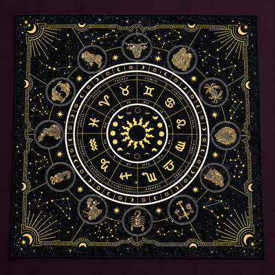 Sun and Zodiac Tarot Cloth – Energy Collector