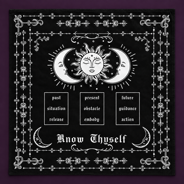Know Thyself Sun and Moon Tarot Cloth — Energy Collector