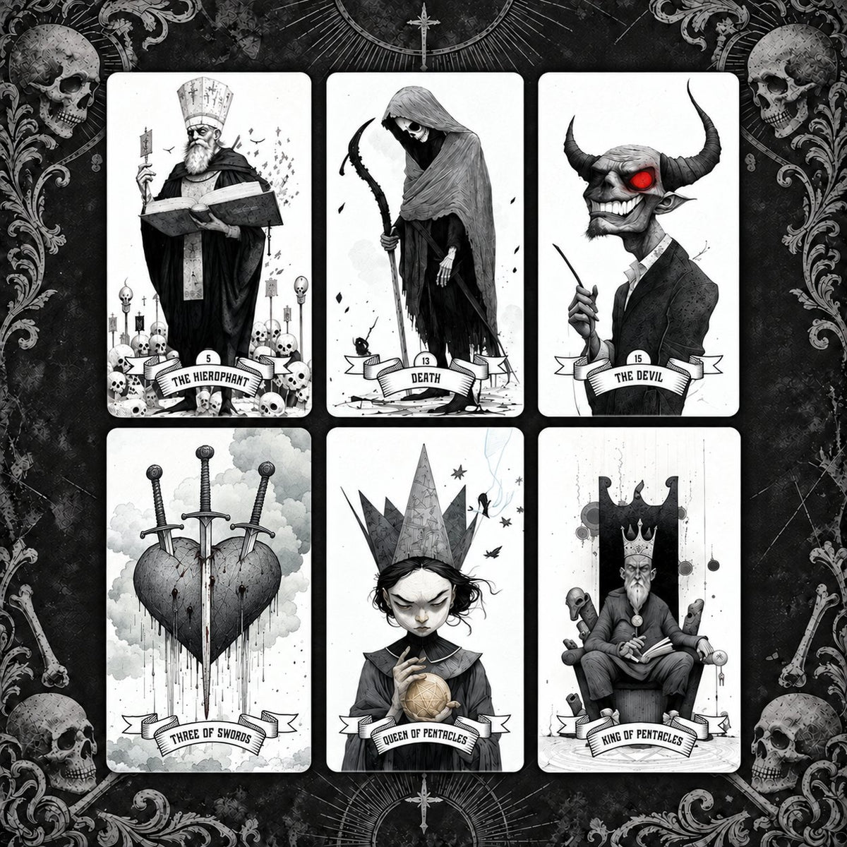 The Whispering Tarot — Vintage Gothic Tarot Cards for Shadow Work and Self-Reflection