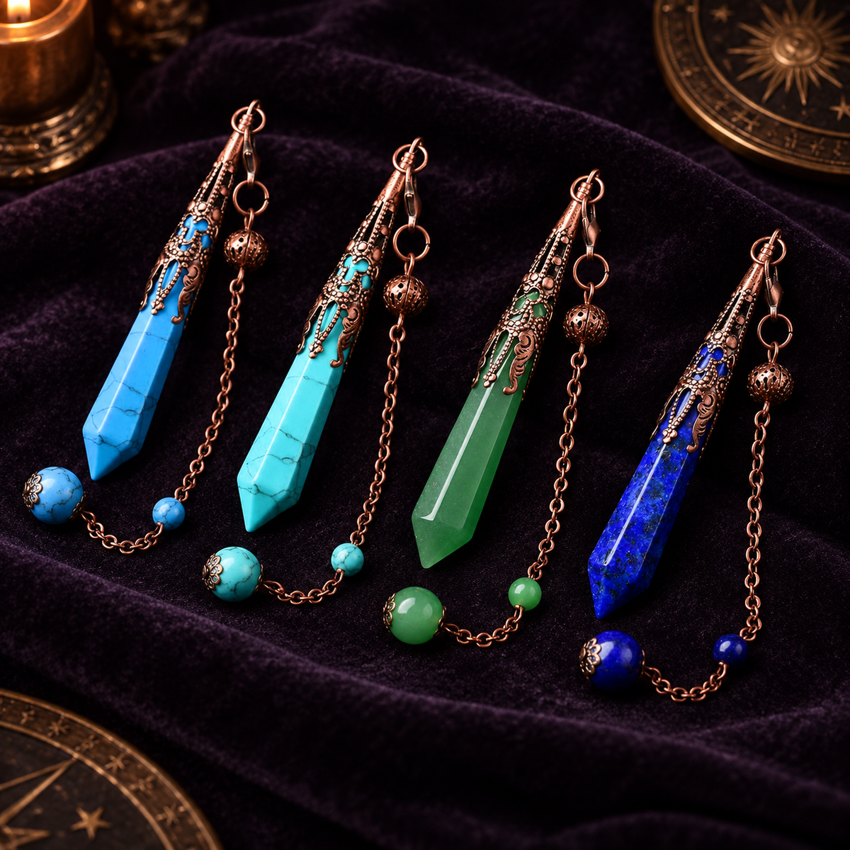 Natural Crystal Pendulum — Energy Sensing and Intuition Tool