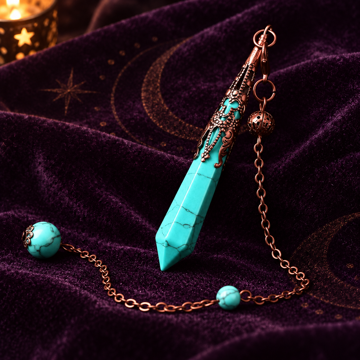 Natural Crystal Pendulum — Energy Sensing and Intuition Tool