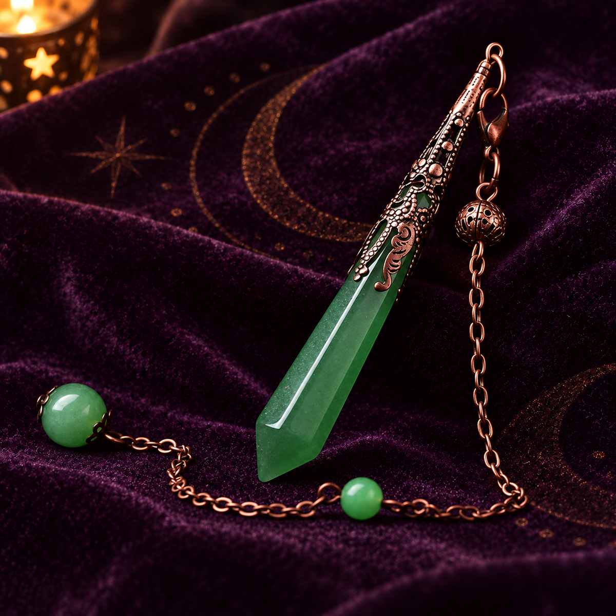 Natural Crystal Pendulum — Energy Sensing and Intuition Tool
