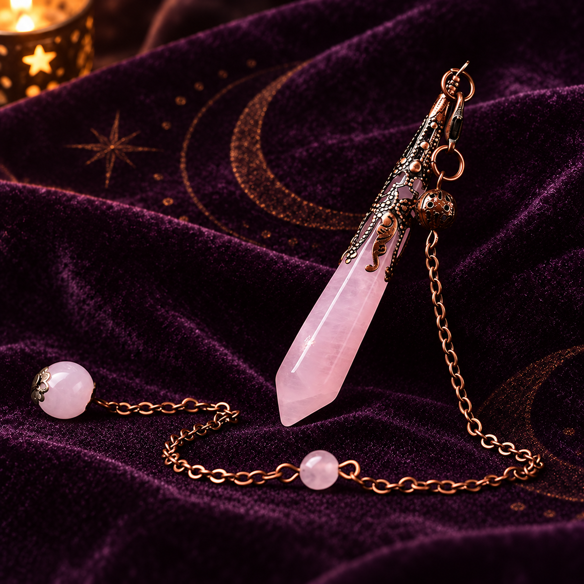 Natural Crystal Pendulum — Energy Sensing and Intuition Tool