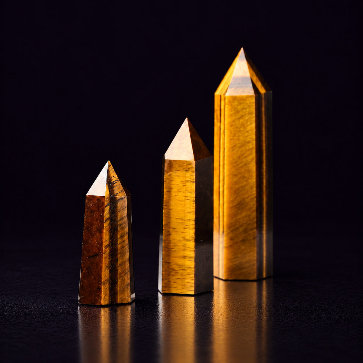 Tiger’s Eye Crystal Tower — Courage and Energy Amplification