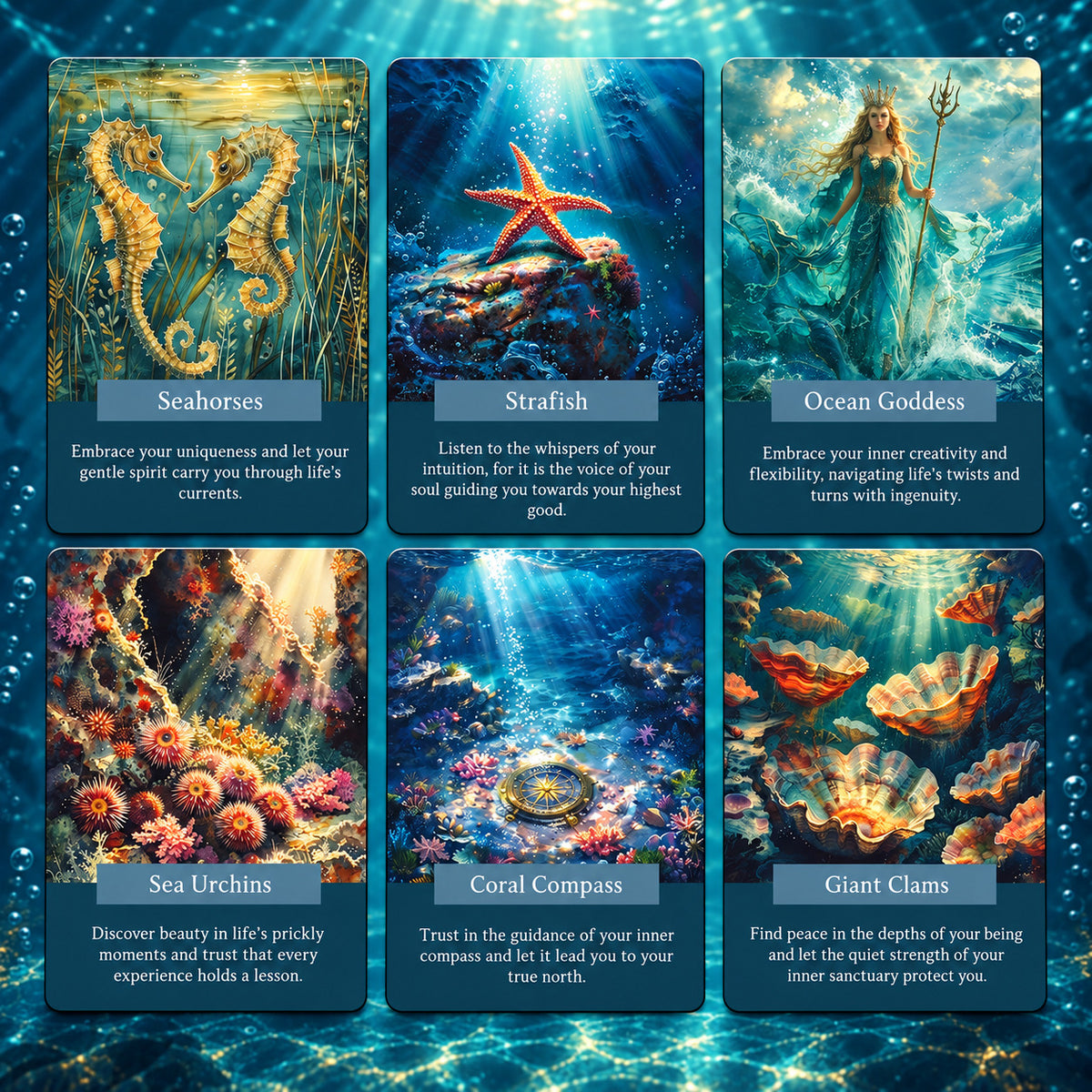 Ocean of Wisdom Oracle — Ocean Fantasy Oracle Cards for Intuition and Renewal