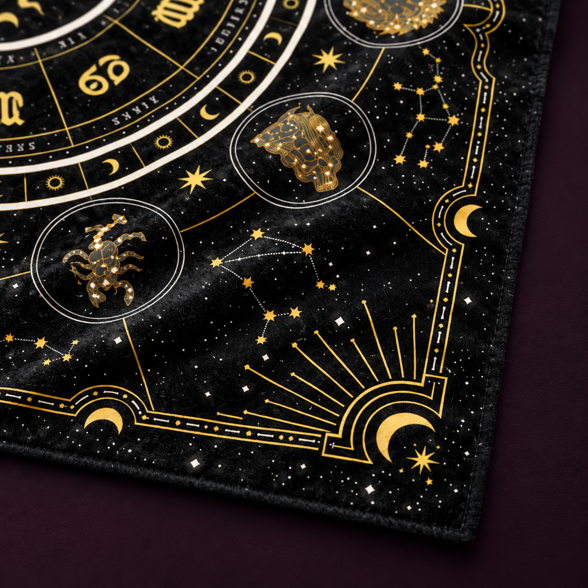 Sun and Zodiac Tarot Cloth – Energy Collector