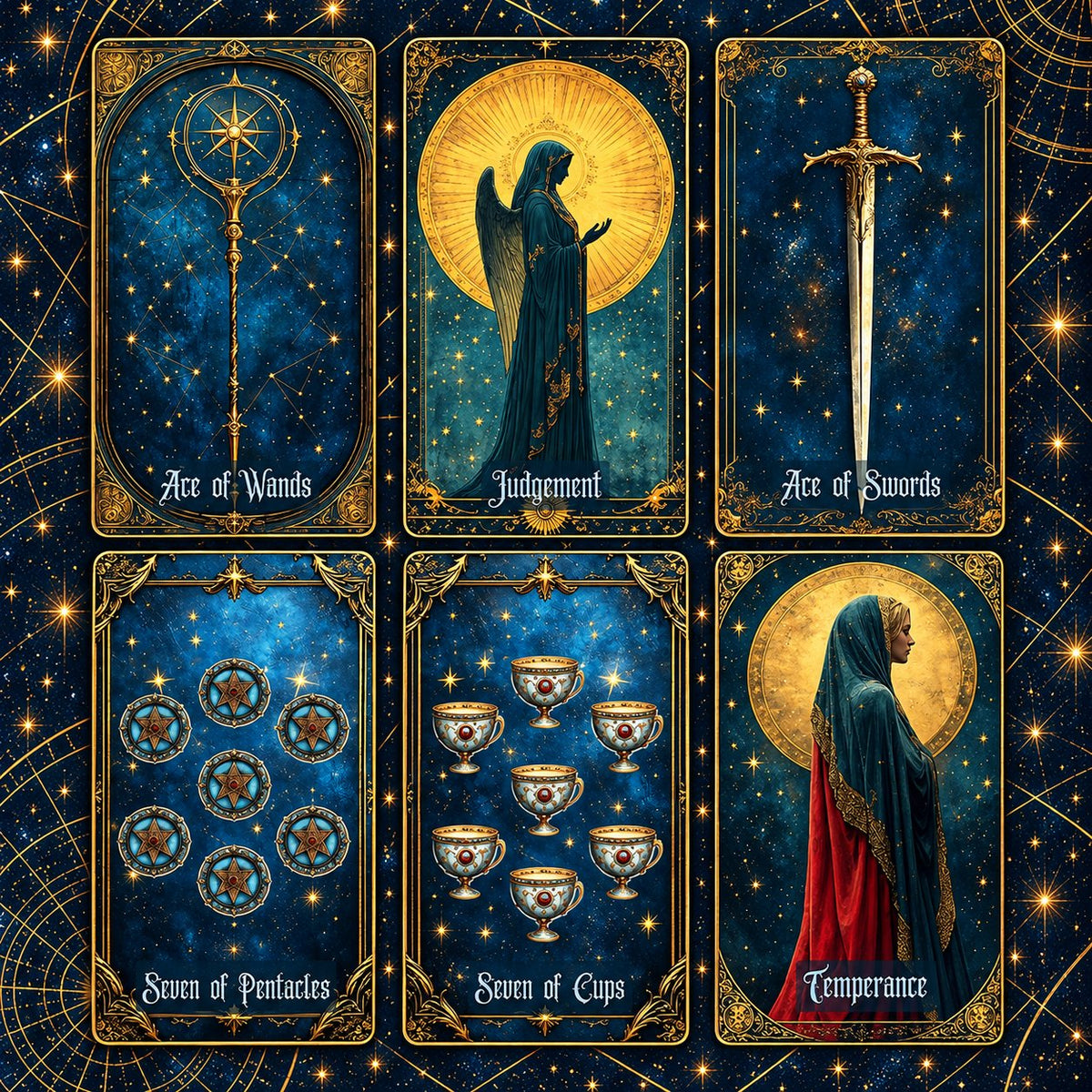 Celestial Tarot — Celestial Fantasy Tarot Cards for Intuition and Self-Reflection