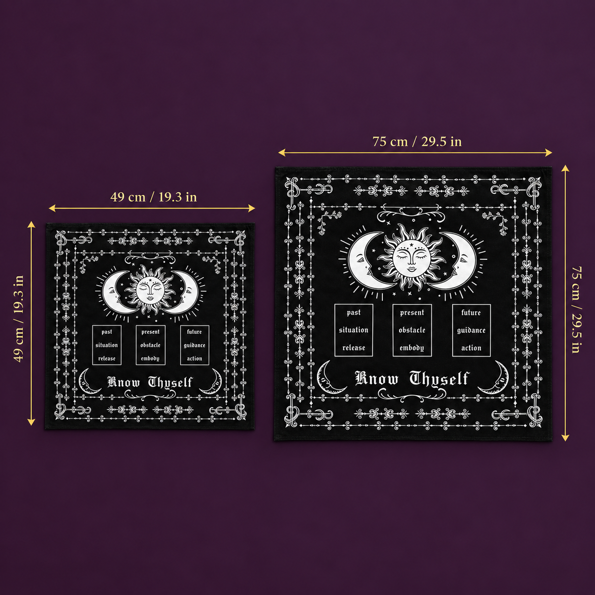 Know Thyself Sun and Moon Tarot Cloth – Energy Collector