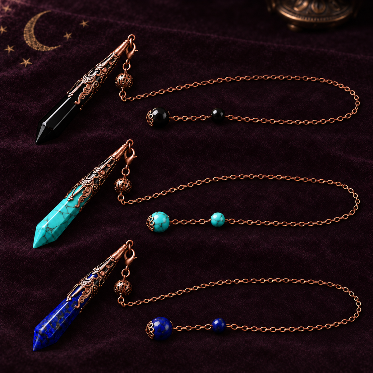 Natural Crystal Pendulum — Energy Sensing and Intuition Tool